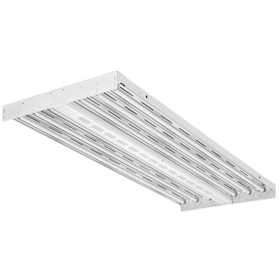 IBZ 654 GEB10PS90 IBZ Narrow Distribution High Bay Lighting, (6) Lamps T5HO Lamp, 54 W Fixture, 120 to 277 VAC, High Gloss Baked White Enamel Housing