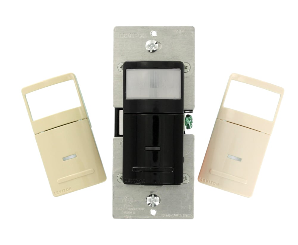IPV15-1LE 1-Pole 3-Way Relay Vacancy Sensor, 120 VAC, PIR Sensor, 900 sq-ft Coverage, 180 deg Viewing