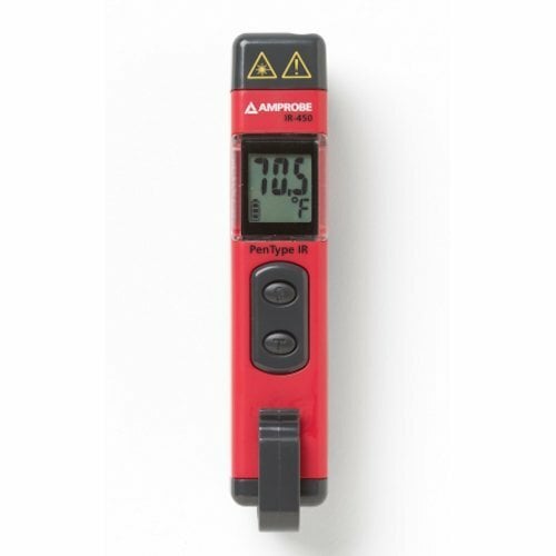 IR-450 3-in-1 Infrared Pocket Thermometer, -22 to 932 deg F/-30 to 500 deg C, +/-2 deg F, +/-1 deg C Accuracy, 0.95, AAA Battery