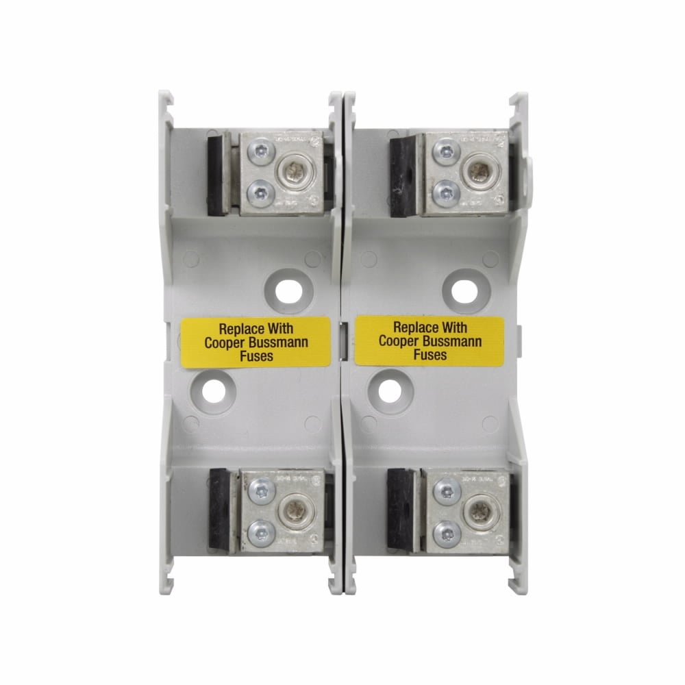 JM60100-2CR Modular Fuse Block, 600 V, 70 to 100 A, Class: J, 1/0 to 3 AWG, (2) 4 to 6 AWG copper, 4 to 6 AWG, (2) 8 AWG Cu, 8 AWG, (2) 10 to 14 AWG Cu, 10 to 14 AWG Cu, 10 to 12 AWG Al Solid/Stranded Wire, 2 Poles