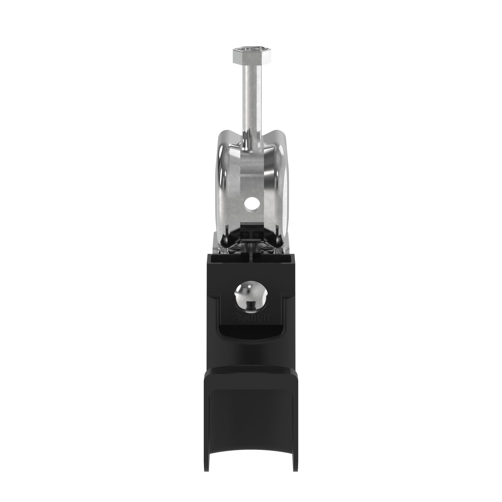 StrongHold JP75SBC50RB-L20 J-Hook, Rotating, .5", Black, PA 6.6/Metal, Screw-On