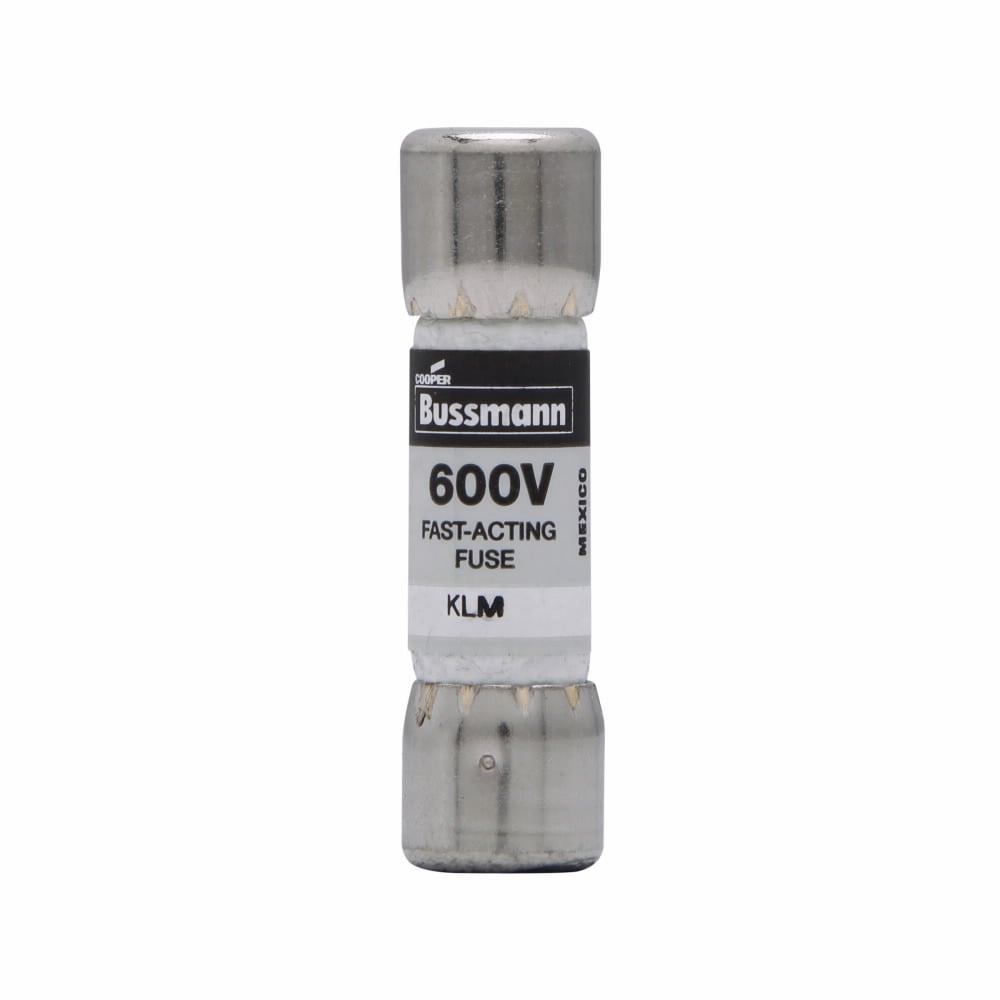 KLM-1 Fast Acting Midget Fuse, 1 A, 600 V AC/DC, 100000 A AC/50000 A DC Interrupt, Class: Supplemental, Cartridge Body