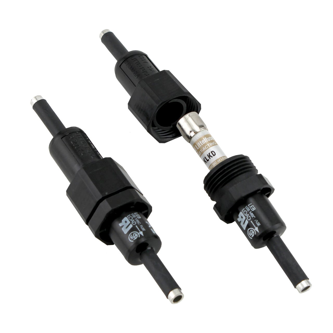 LEBAASK Breakaway Watertight Fuse Holder, 600 V AC/DC, 30 A, 12 to 8 AWG Wire, 1 Poles