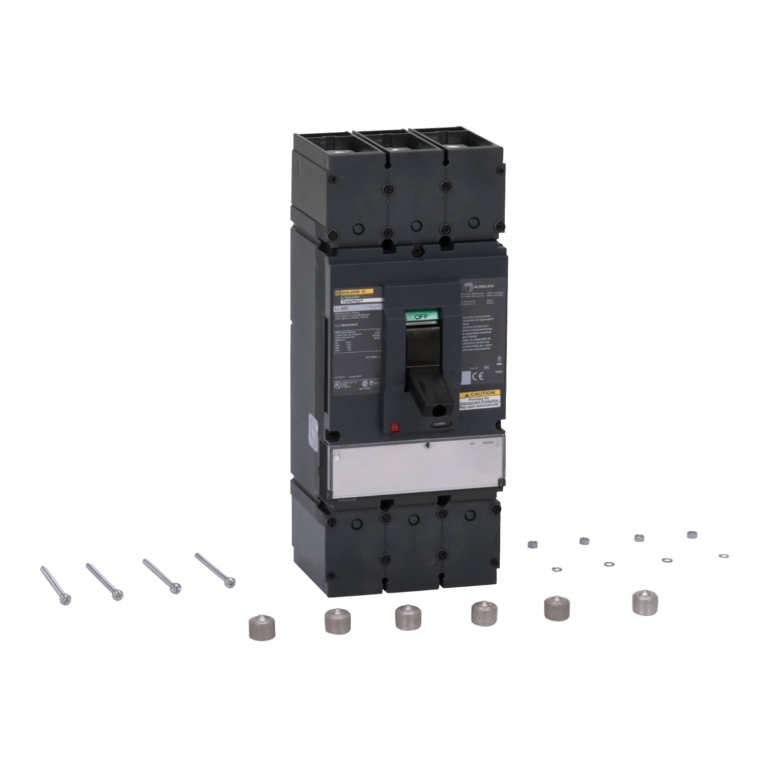 LLL36000S60X Molded Case Circuit Breaker, 600 Amp, 3 Pole, 600V