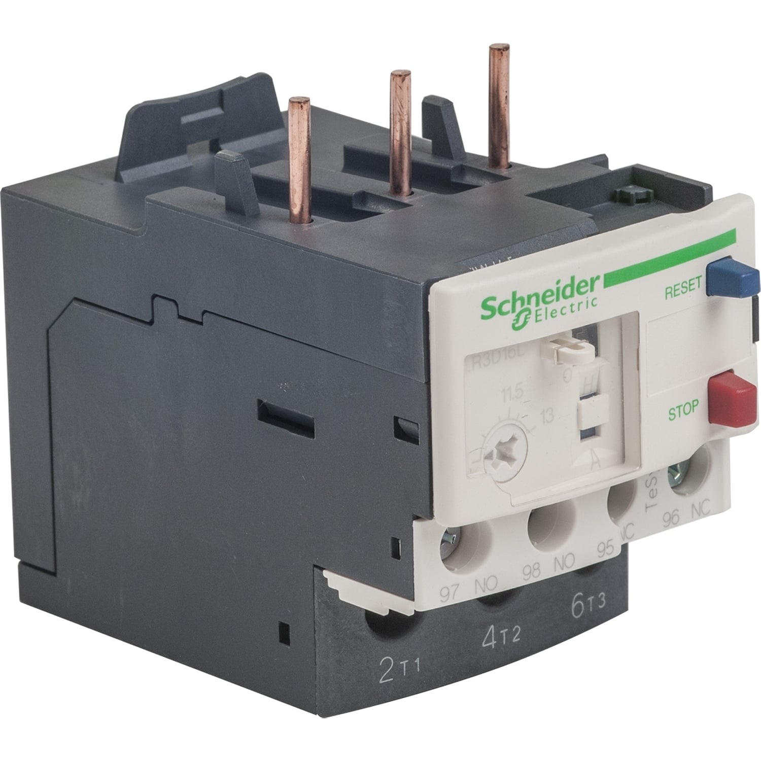 LR3D16L TeSys LRD Bi-Metallic Non-Differential Thermal Overload Relay, 9 to 13 A, 690 V AC V Coil