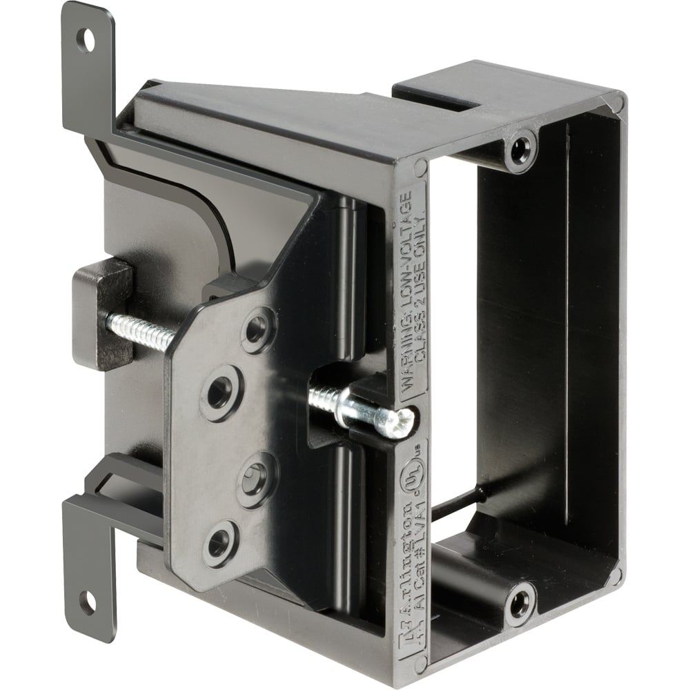 LVA1 Adjustable Low Voltage Mounting Bracket, Plastic, 1 Gang, 3.656 in L x 3.72 in W x 3.32 in H