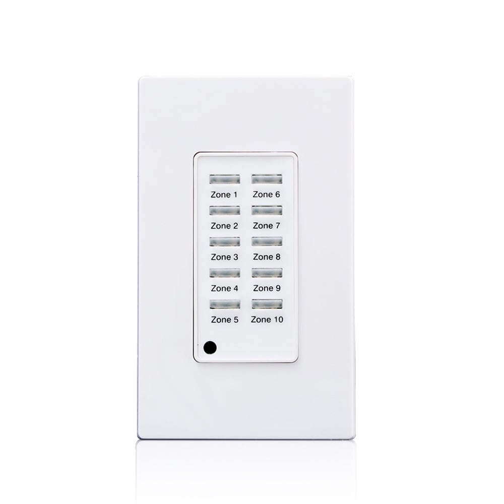 LVS-10W 1-Gang Low Voltage Pushbutton Station, 24 V DC, 10 Switches, On/Off Operation, White