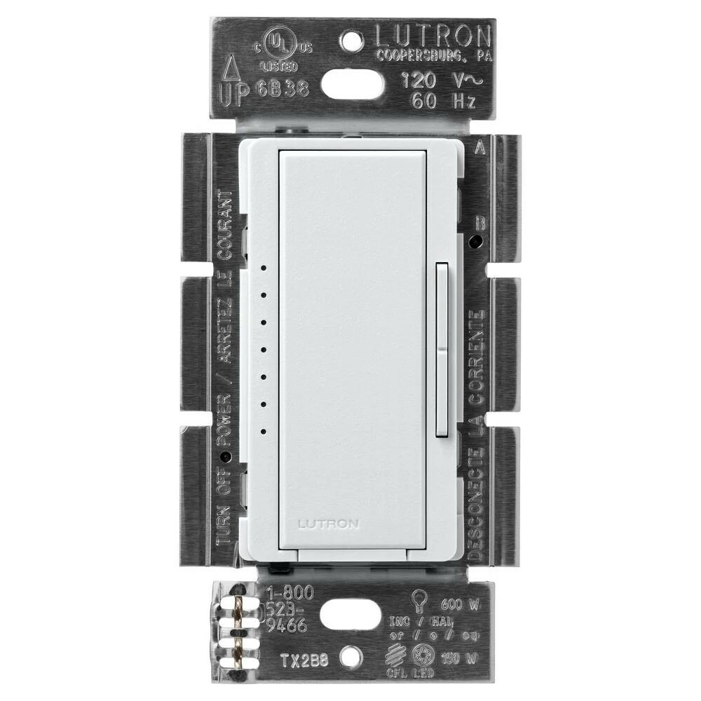 MACL-153M-PD Maestro LED+ Dimmer Switch, 150W LED, 1 Pole/Multi-Location, No Neutral Required, 120V, Palladium