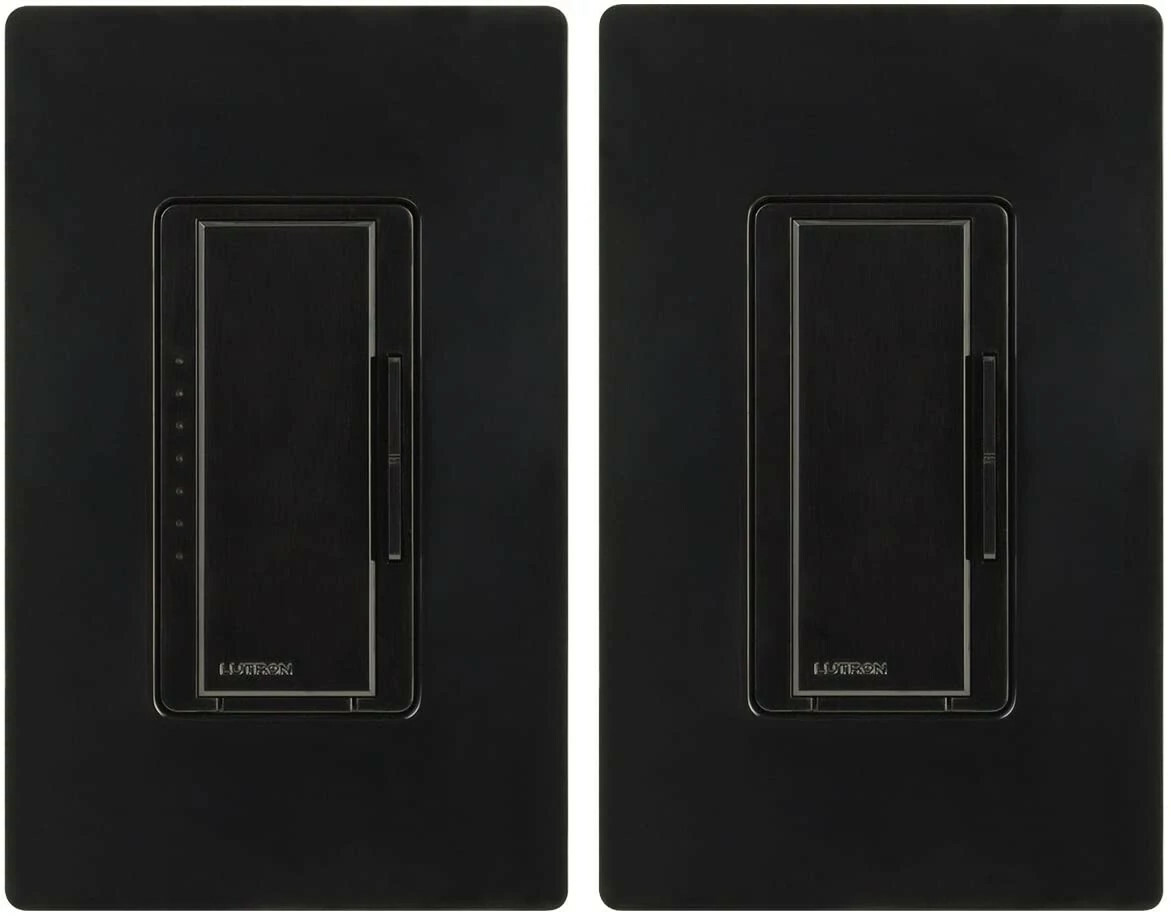 MACL-153M-RHW-BL Maestro LED+ Dimmer Switch, 150W LED, 1 Pole/Multi-Location, No Neutral Required,120V, Black