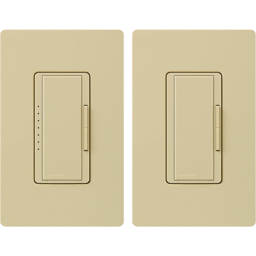 MACL-153M-RHW-IV Maestro LED+ Dimmer Switch and Companion Dimmer, 3-Way Kit, 150W LED, No Neutral Required,120V, Ivory