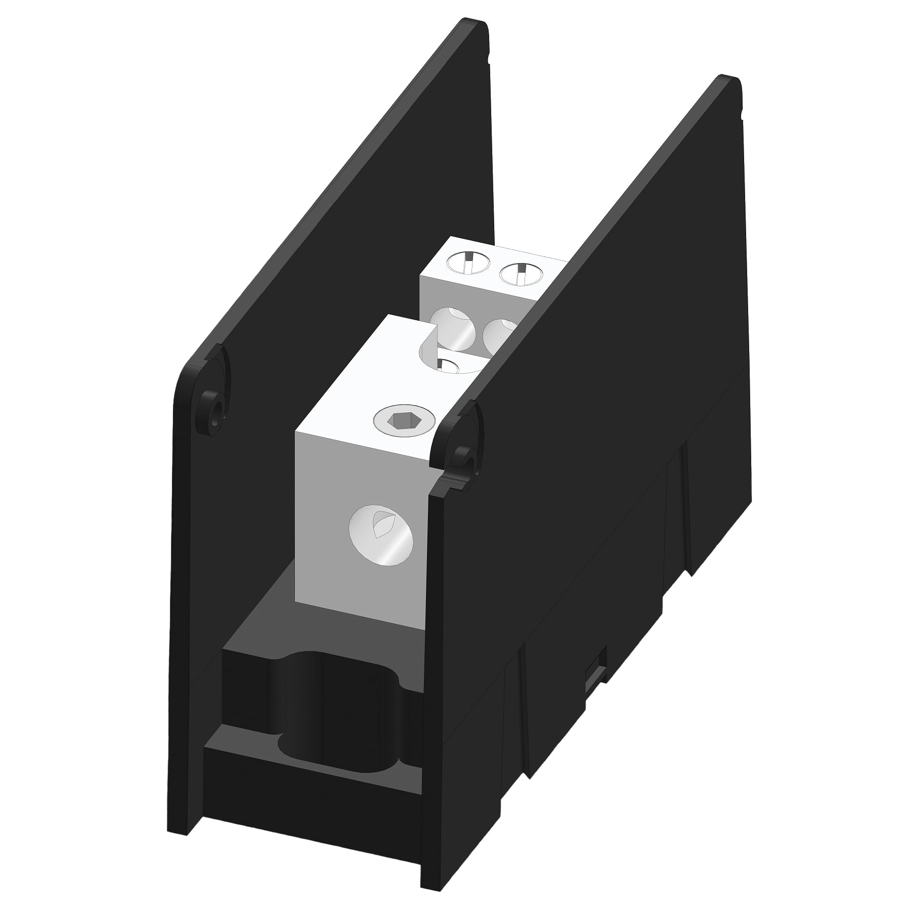 MPDB67591 Intermediate Open Style Power Distribution Block, 600 V AC, 175 A, 1 Pole, 14 to 2/0 AWG Wire, Polycarbonate