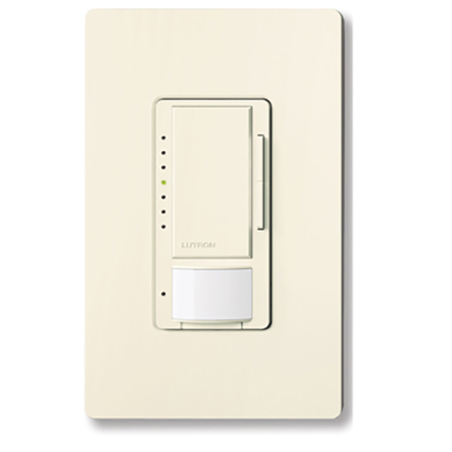 MSCL-OP153M-BI Maestro LED+ Motion Sensor Dimmer Switch, 150W LED, 120V, 1 Pole/Multi-Location, Biscuit