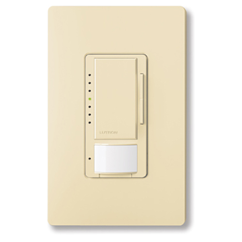 MSCL-OP153M-IV Maestro LED+ Motion Sensor Dimmer Switch, 150W LED, 120V, 1 Pole/Multi-Location, Ivory
