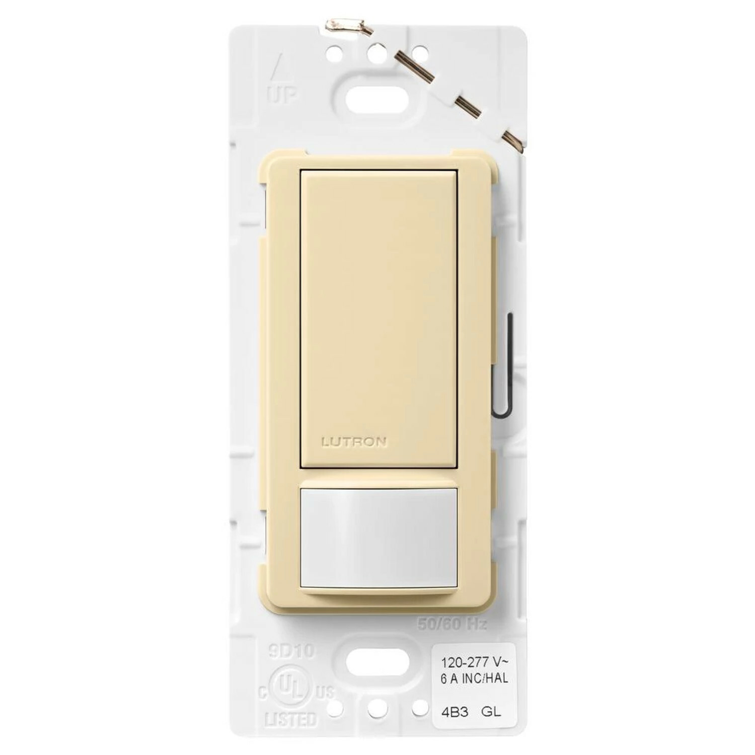 MS-OPS6M2-DV-IV Maestro Motion Sensor Switch, 6 Amp Light, 3 Amp Fan, 120-277V, 1 Pole/Multi-Location, Ground or Neutral Required, Ivory
