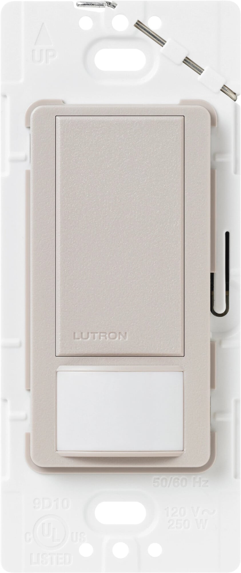 MS-OPS6M2-DV-TP Maestro Motion Sensor Switch, 6 Amp Light, 3 Amp Fan, 120-277V, 1 Pole/Multi-Location, Ground or Neutral Required, Taupe