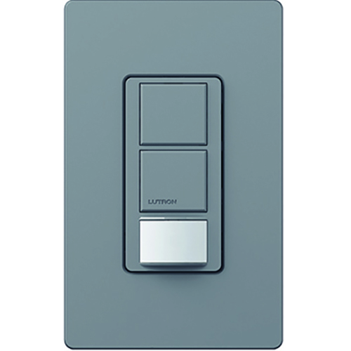 MS-PPS6-DDV-GR Maestro Partial-On Dual Circuit Motion Sensor Switch, 6 Amp Light, 120-277V, 1 Pole, Ground or Neutral Required, Gray