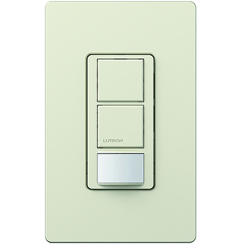 MS-PPS6-DDV-LA Maestro Partial-On Dual Circuit Motion Sensor Switch, 6 Amp Light, 120-277V, 1 Pole, Ground or Neutral Required, Light Almond
