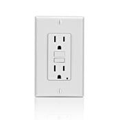 N7599 SmartlockPro Slim Duplex Outlet Non-Tamper-Resistant GFCI Receptacle, 125 VAC, 15 A, 2 Poles, 3 Wires, Brown