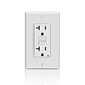N7899-GY SmartlockPro Duplex GFCI Receptacle, 125 VAC, 20 A, 2 Poles, 3 Wires, Gray