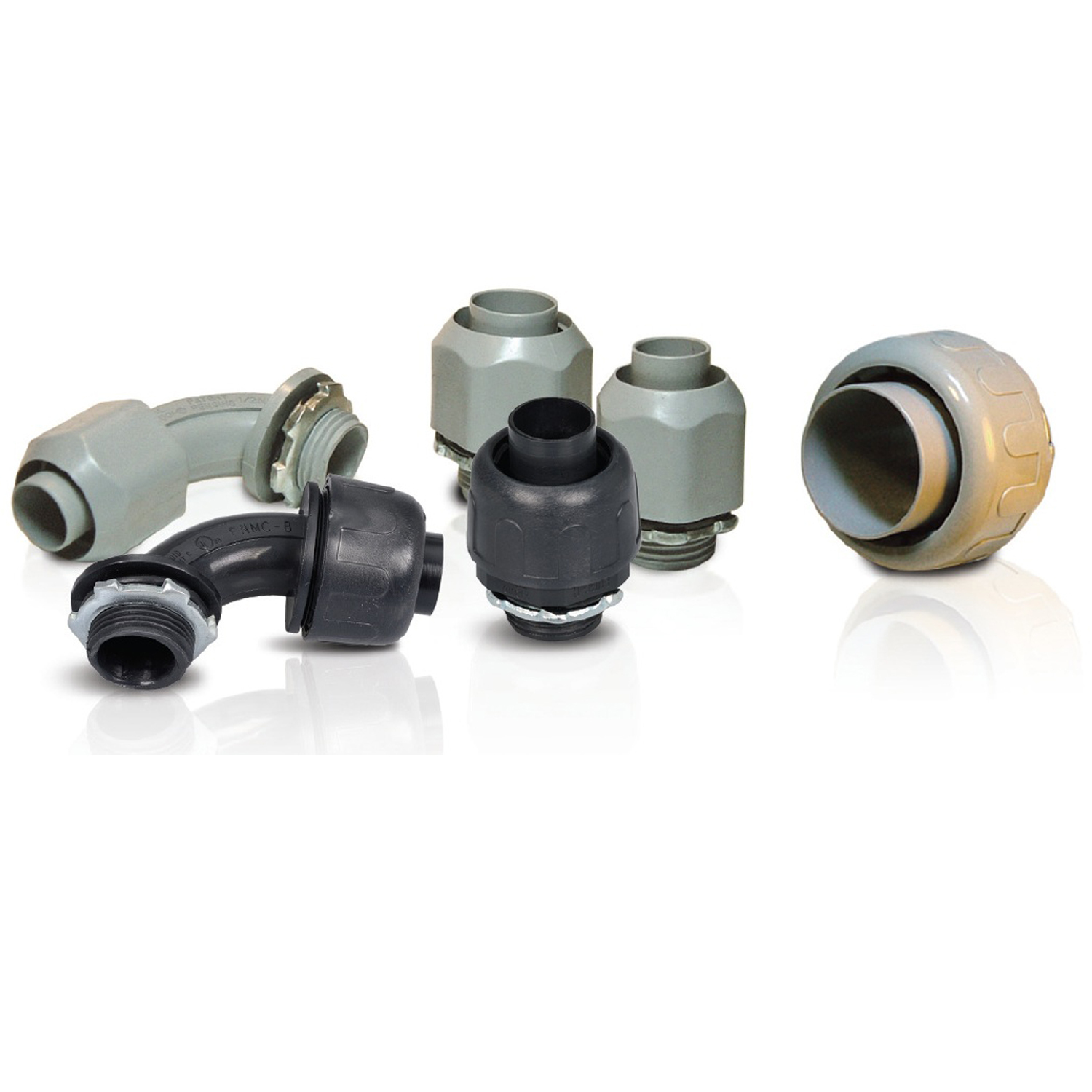 NMLT31 Liquatite Type NMLT Liquid Tight Flexible Connector, 1/2 in Trade, 45 deg, Nylon 6