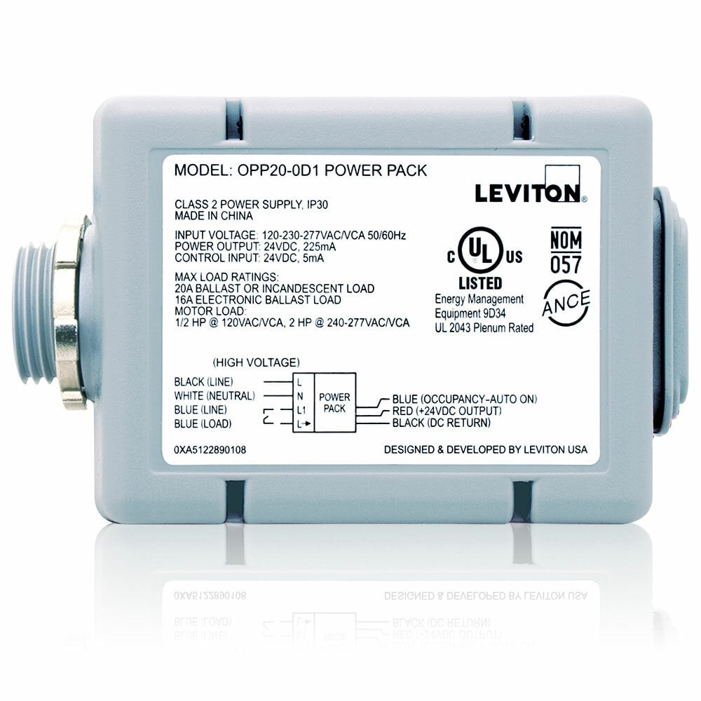 OPP20-D2 Super Duty Power Pack, 5.4 W, 120 to 277 V AC Input, 24 VDC Output, 225 mA, 60 A Relay