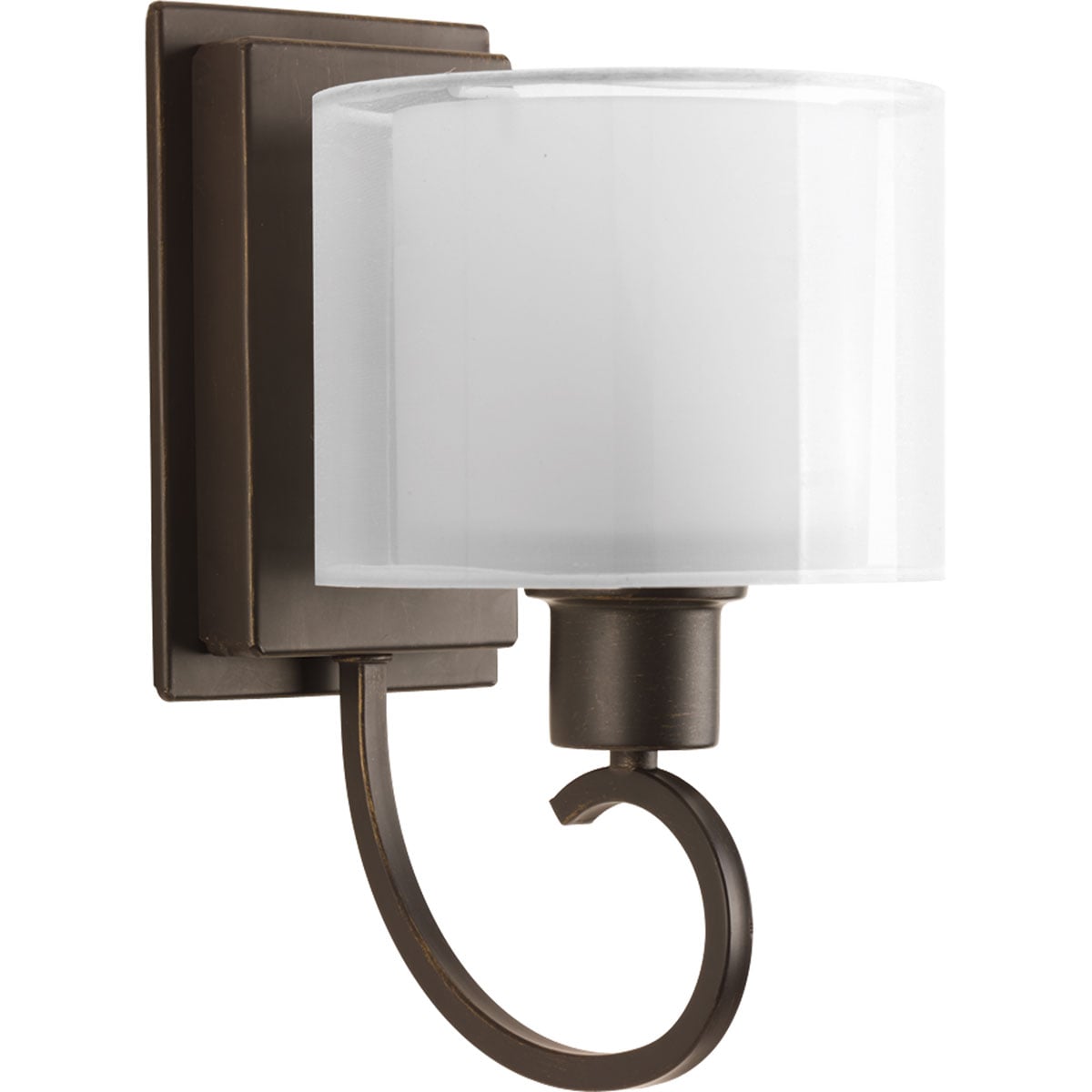 P2041-20 Invite Modern/Transitional Bath Vanity Light, (1) A19 Lamp, 120 V AC, Bronze Painted Housing