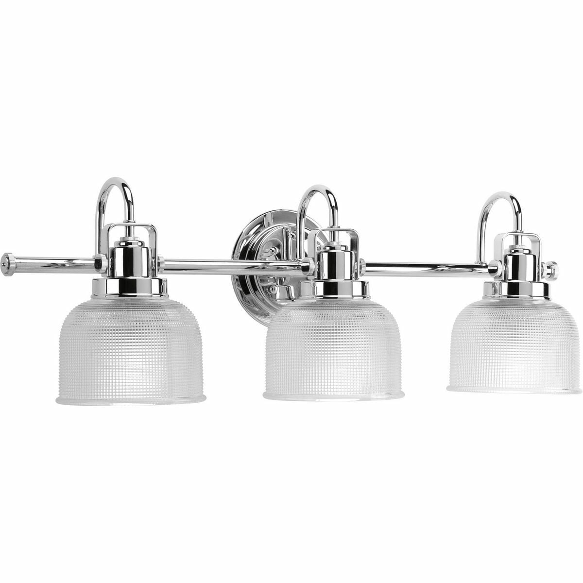 P2992-15 Archie Bath and Vanity Light, (3) A19 Lamp, 120 V AC, Polished Chrome Housing