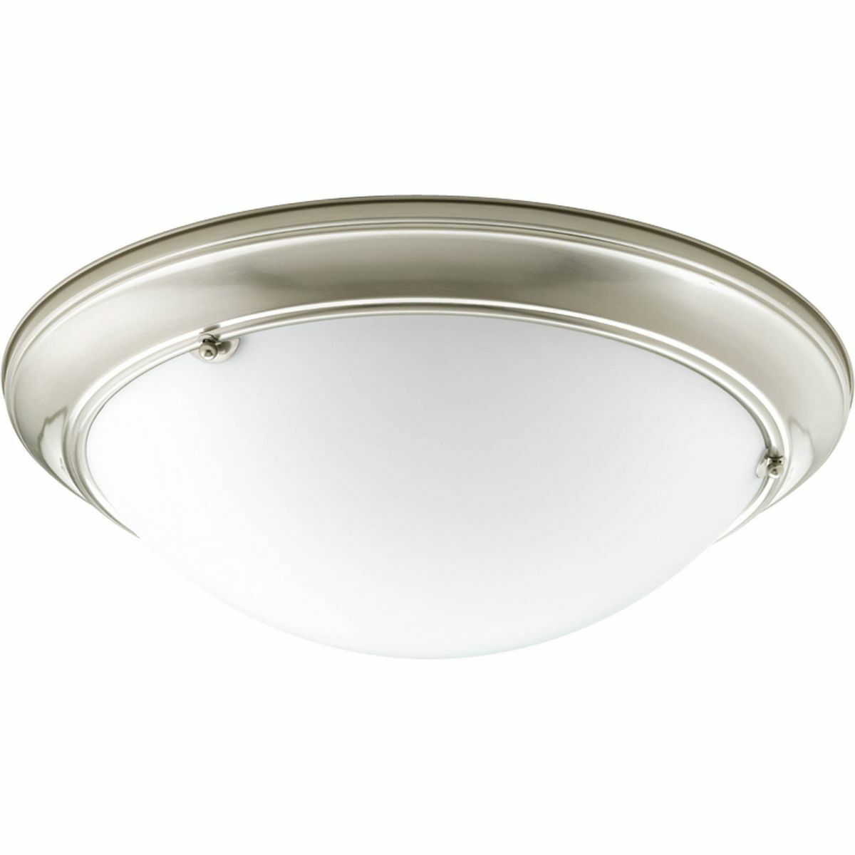 P3563-09 Eclipse Classic/Traditional/Transitional Close-to-Ceiling Fixture, (3) A19 Lamp, 120 V AC, Brushed Nickel Plated Housing