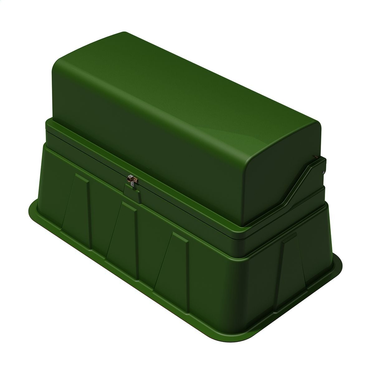 P3783254MDB 3-Phase Sectionalizing Cabinet, 28 in D Operating, 24 in D Burial, Fiberglass, Munsell Green