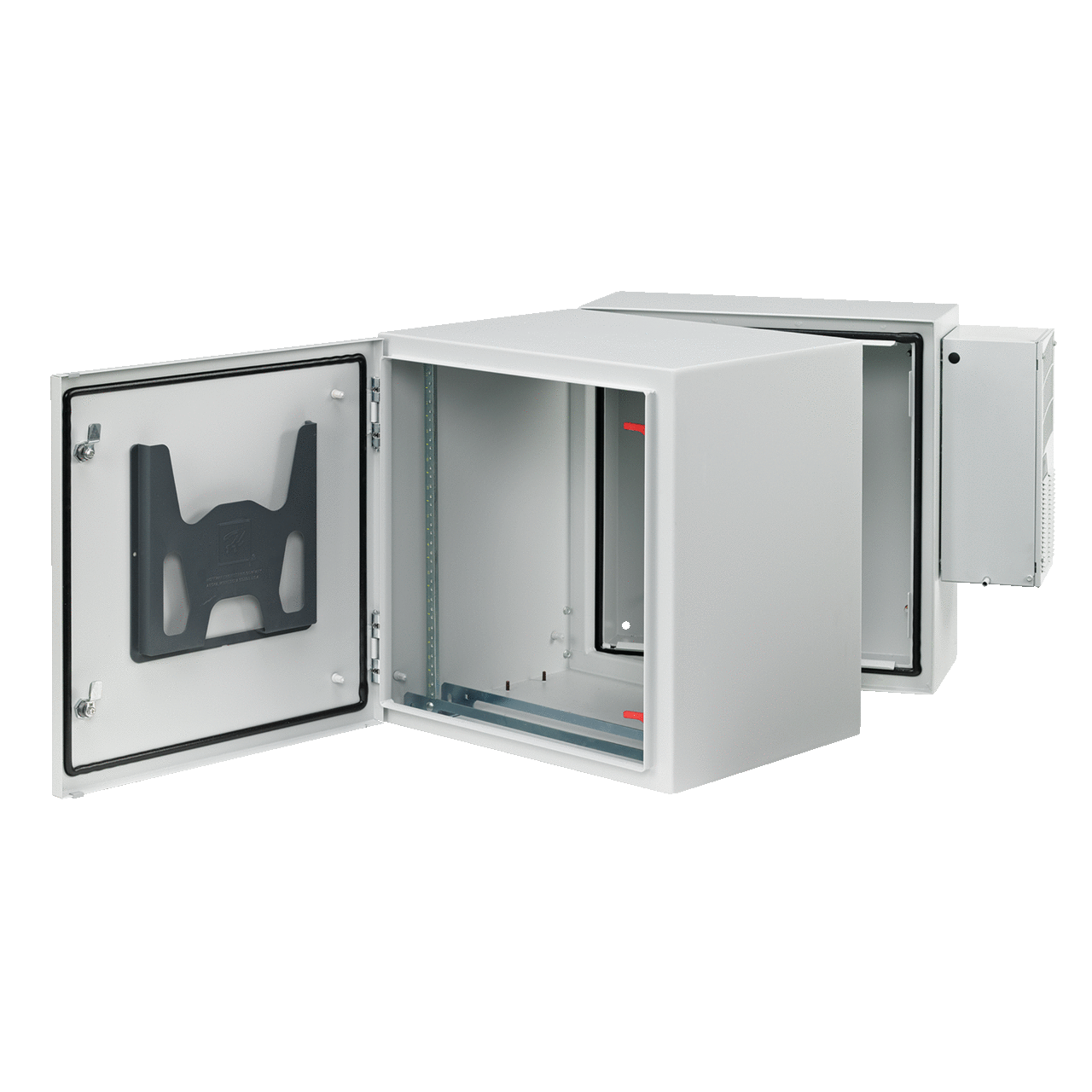 PTHS242428G4A ProTek DWDH2 AC Double Hinged Solid Door Electrical Cabinet, 24.09 in L x 23.62 in W x 27.95 in D, NEMA 4/4X/12 NEMA Rating, Painted Steel