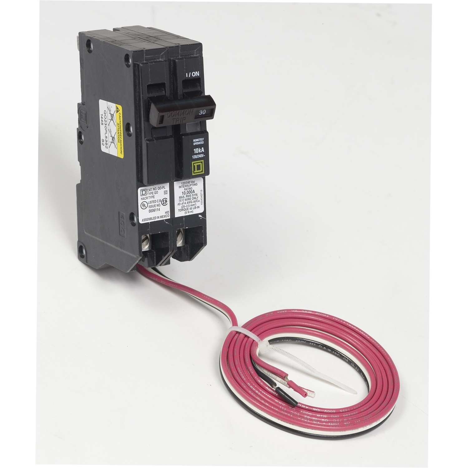 QO230PL5392 Miniature Circuit Breaker, 30 Amp, 2 Pole, 120/240V
