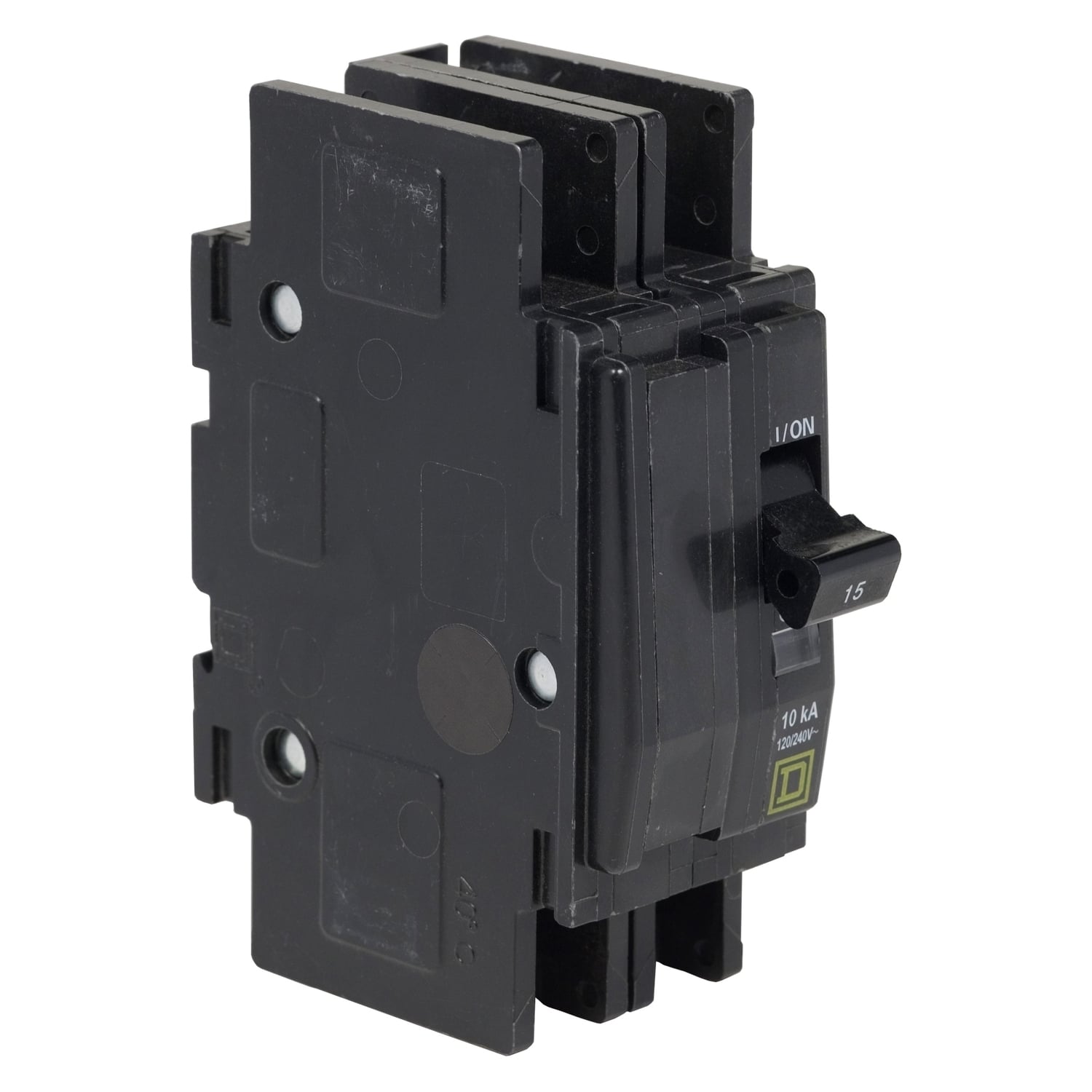 Mini circuit breaker, QOU, 25A, 2 pole, 120/240 VAC, 10kA, ring terminal