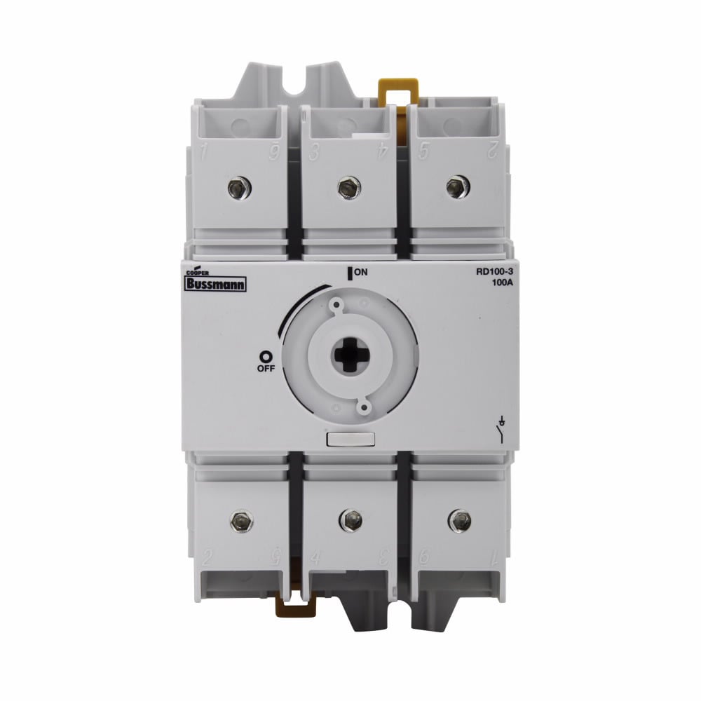 RD100-3 Compact Non-Fused Rotary Disconnect Switch, 600 V AC, 100 A, 50 hp, 3 Poles
