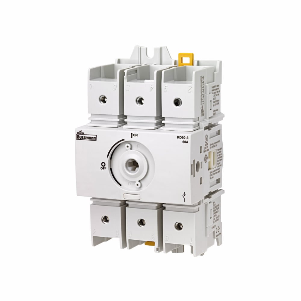 RD60-3 Compact Non-Fused Rotary Disconnect Switch, 600 V AC, 60 A, 50 hp, 3 Poles