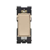 RE153-DT Renu 3-Way Dimmer Rocker Switch, 0.5 hp at 120 V AC, 2 hp at 240 to 277 V AC, 15 A at 120/277 VAC Contact, 1 Poles
