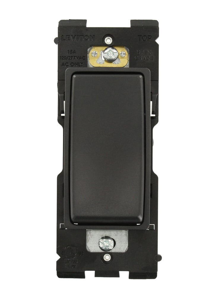 RE154-XOB Renu 4-Way Dimmer Rocker Switch, 0.5 hp at 120 V AC, 2 hp at 240 to 277 V AC, 15 A at 120/277 VAC Contact