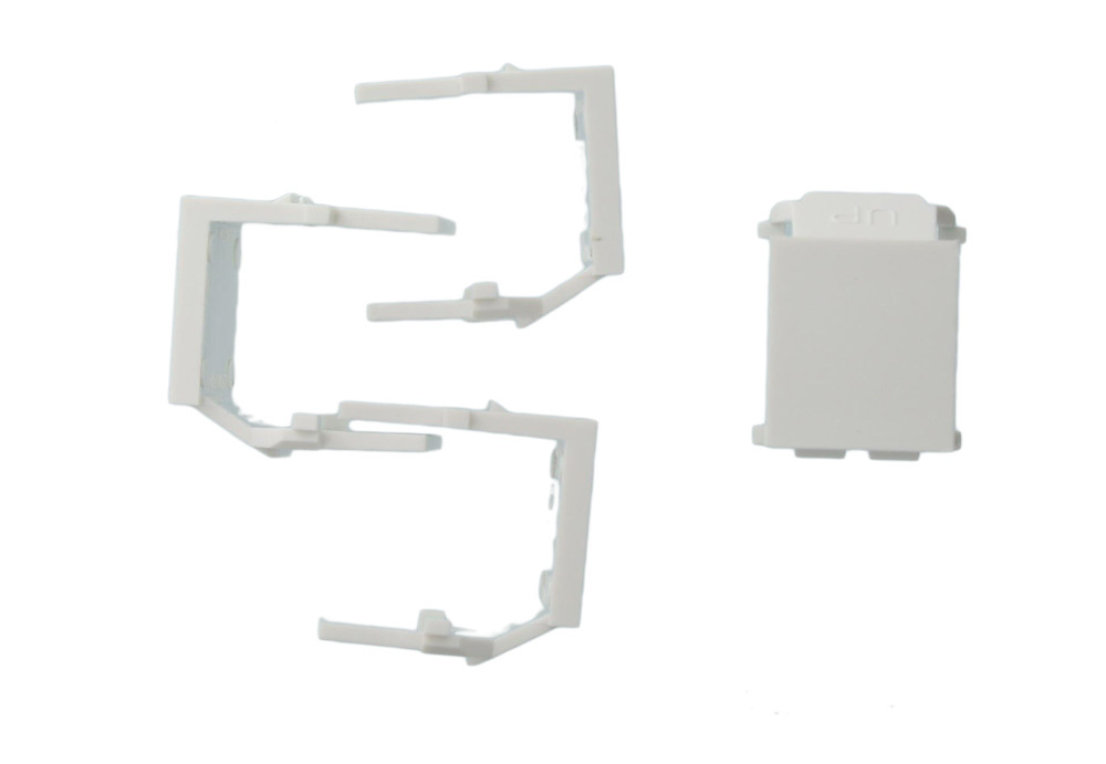 RE640-BWW Renu QuickPort  Blank Adapter, Snap-Fit Mount, Polycarbonate, White on White