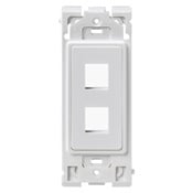 RE640-WW2 Renu Wallplate Insert, For Use With Renu Wallplates and QuickPort Connectors, Polycarbonate, White