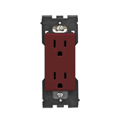 RER15-DG Renu Self Grounding Tamper Resistant Receptacle, 125 VAC, 15 A, Deep Garnet