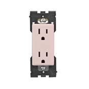 RER15-FP Renu Self Grounding Tamper Resistant Receptacle, 125 V AC, 15 A, Fresh Pink Lemonade