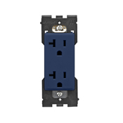 RER20-RN Renu Self Grounding Tamper Resistant Receptacle, 125 V AC, 20 A, Rich Navy