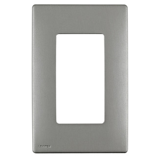 REWM1-STS Renu Screwless Wall Plate, 1 Gangs, Polymer, Stainless Steel