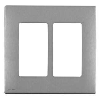 REWM2-STS Renu Screwless Wall Plate, 1 Gangs, Polymer, Stainless Steel