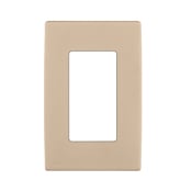 REWP1-DT Renu Screwless Wall Plate/Face Plate, 1 Gangs, 3 in W x 4-1/2 in H, Engineering Grade Polymer, Dapper Tan