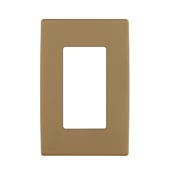 REWP1-WC Renu Screwless Wall Plate, 1 Gangs, Polymer, Warm Caramel
