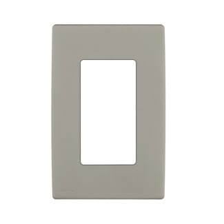 REWP1-WS Renu Screwless Wall Plate/Face Plate, 1 Gangs, 3 in W x 4-1/2 in H, Engineering Grade Polymer, Wood Smoke