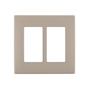 REWP2-CA Renu Screwless Wall Plate/Face Plate, 2 Gangs, Engineering Grade Polymer, Cafe Latte