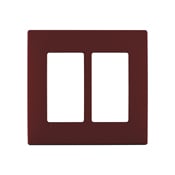 REWP2-DG Renu Screwless Wall Plate, 2 Gangs, Polymer, Deep Garnet