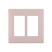 REWP2-FP Renu Screwless Wall Plate, 2 Gangs, Polymer, Fresh Pink Lemonade