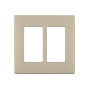 REWP2-NS Renu Screwless Wall Plate/Face Plate, 2 Gangs, Engineering Grade Polymer, Navajo Sand